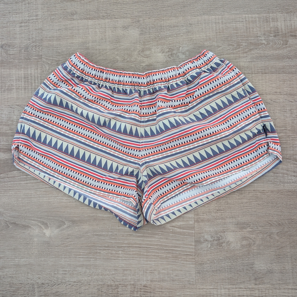 Women's Patagonia Athletic Shorts Lightweight Geometric Design Size M